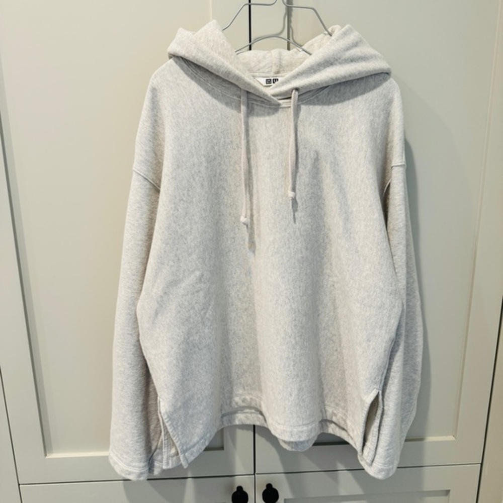 Uniqlo women oversized Long Sleeve Hooded Sweatshirt Pullover Hoodie